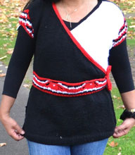tibetan style wrap tunic