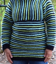 striped green sweater