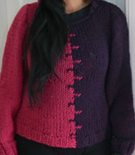 hooded tone-on-tone sweater