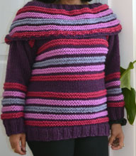 frilled neck sweater
